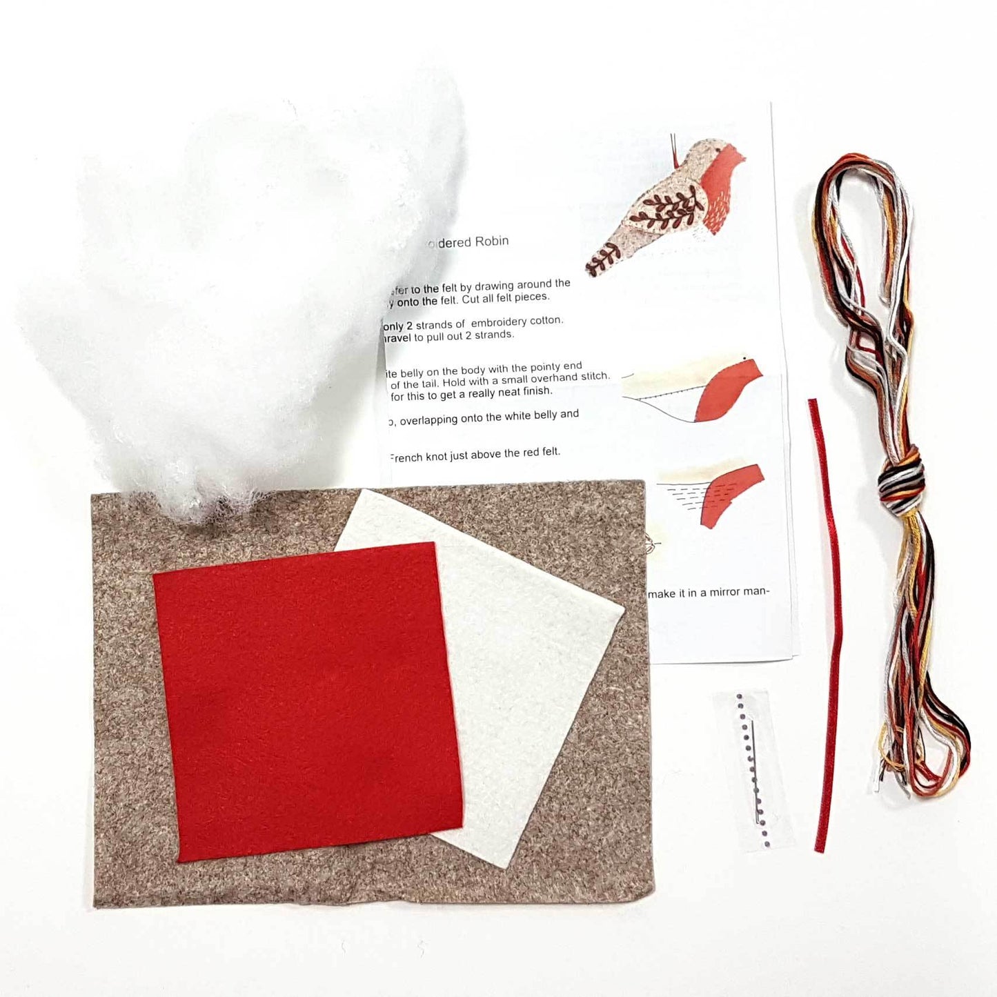 Corinne Lapierre Robin Felt Craft Kit Contents