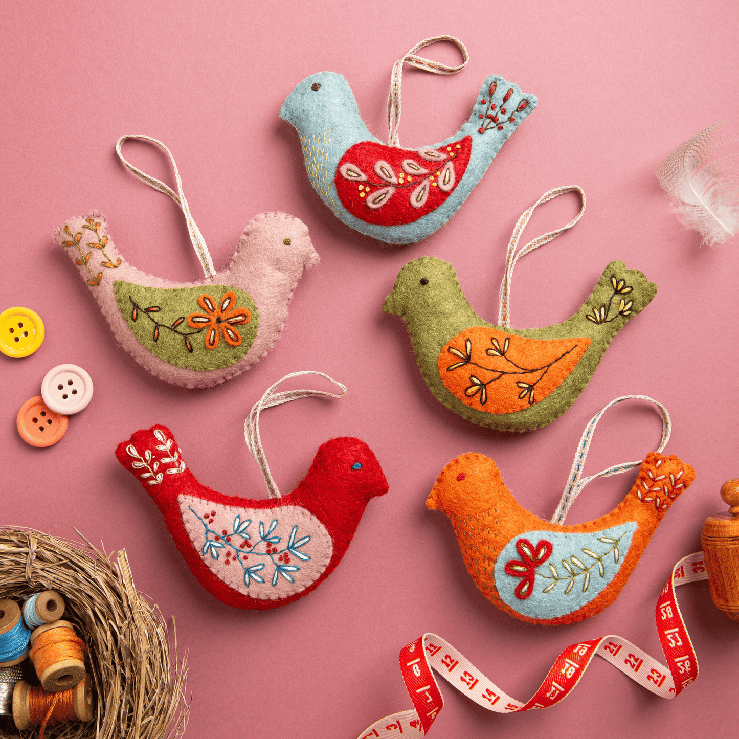 Folk Birds Felt Craft Kit