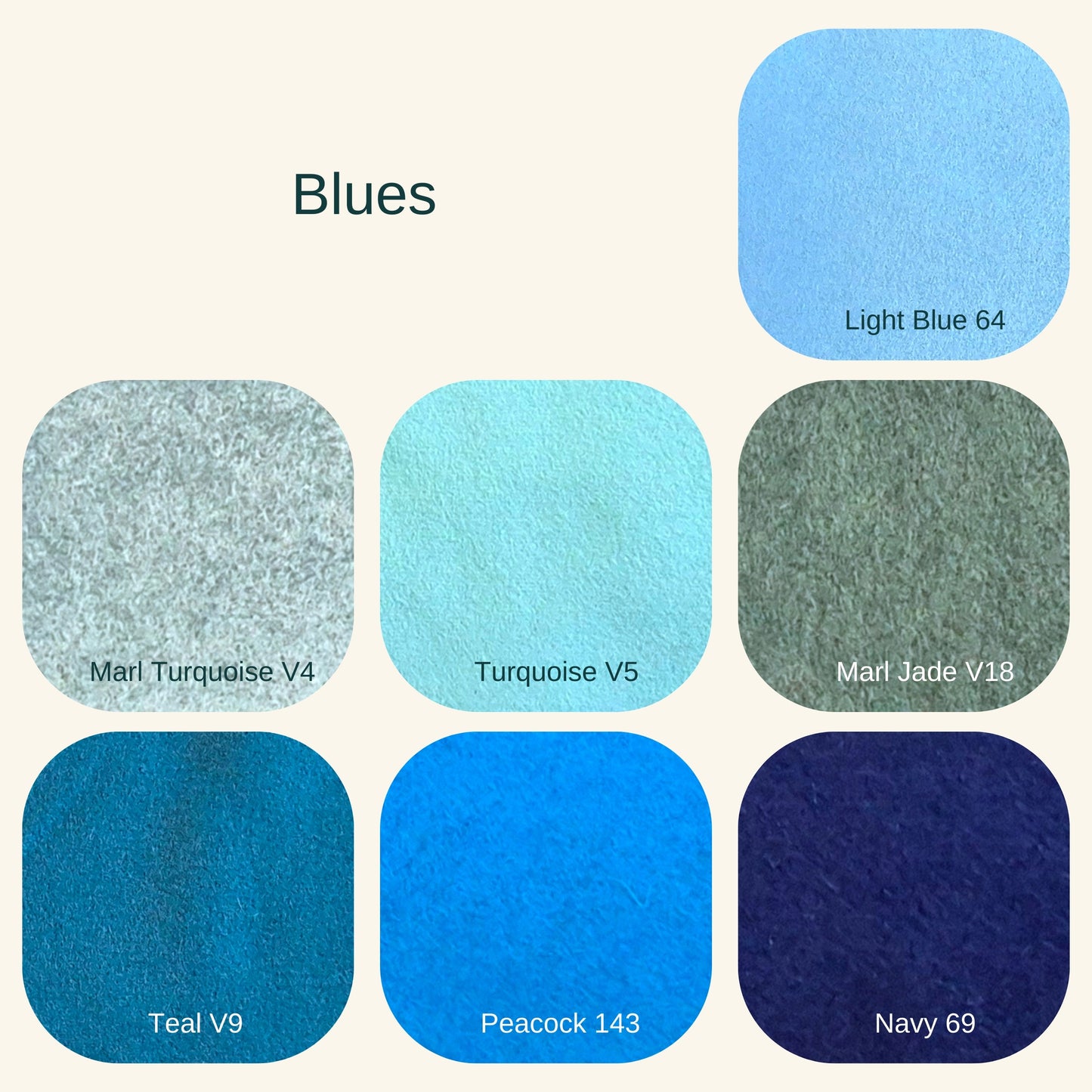 Felt Bundle of 10 sheets - single colour
