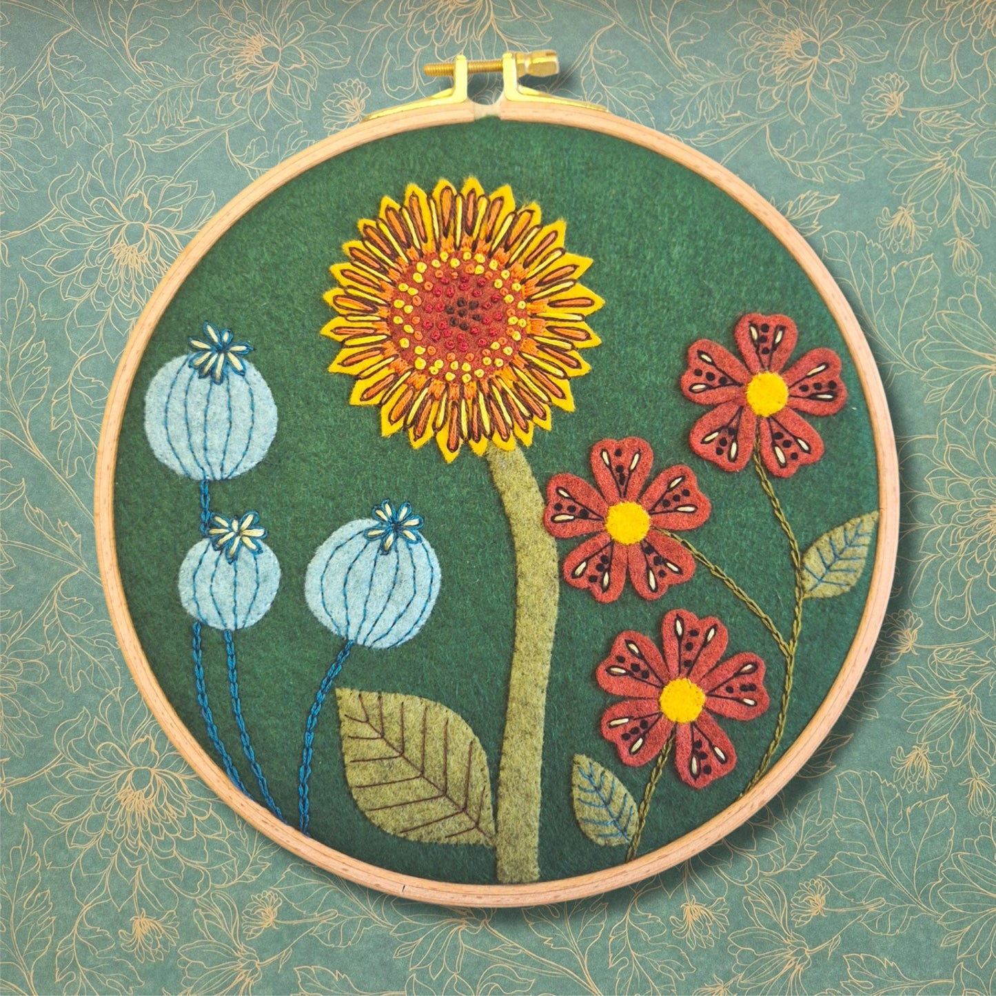 Botanical Felt Applique Hoop Kit