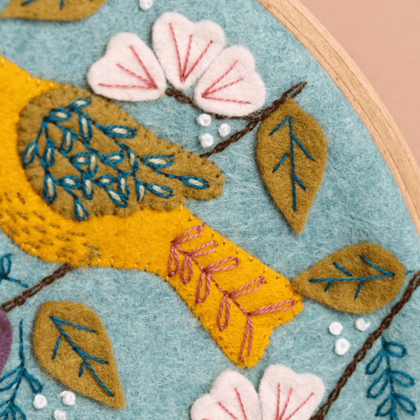 Dawn Chorus Felt Appliqué Hoop Kit