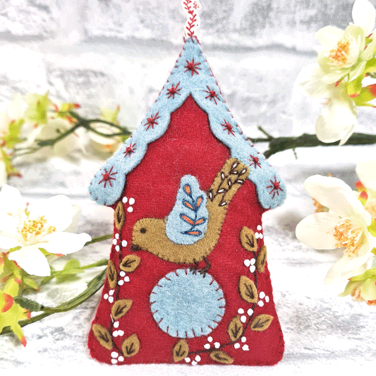 Folk Birdhouse Felt Craft Mini Kit