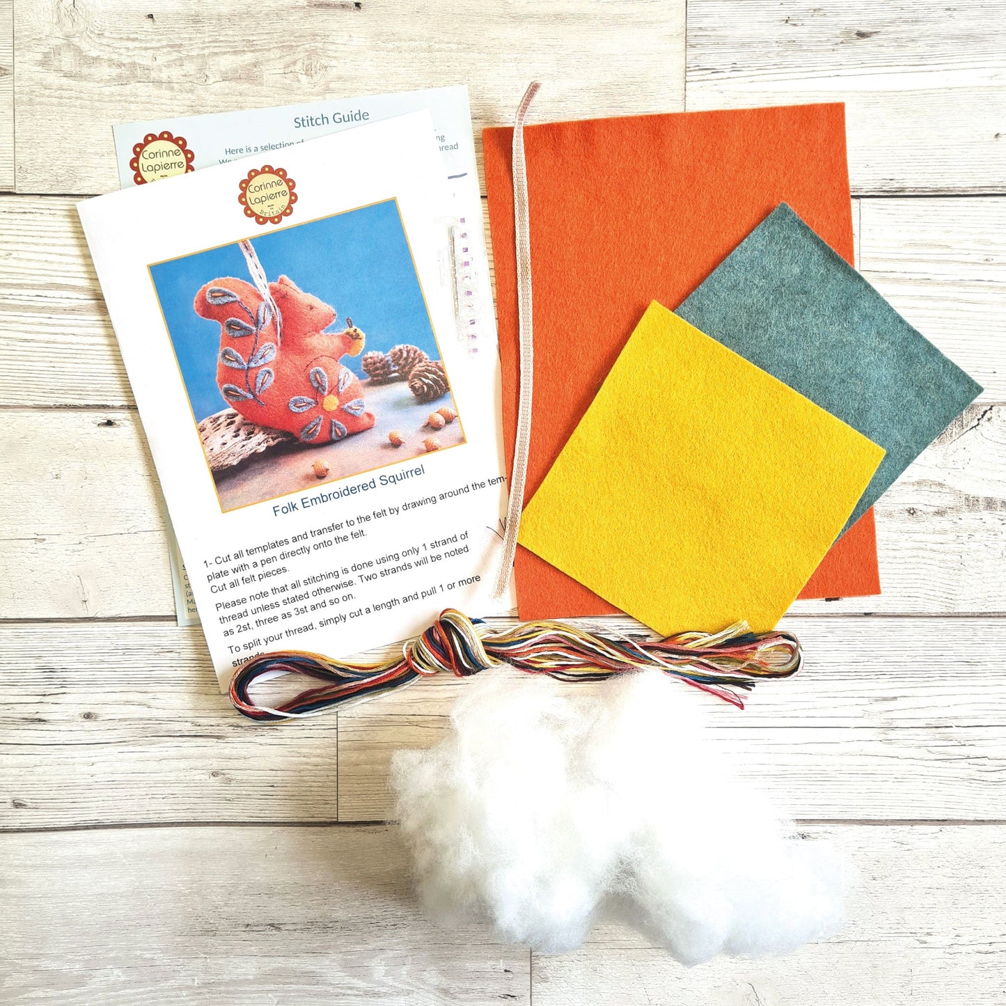 Folk Squirrel Felt Craft Mini Kit