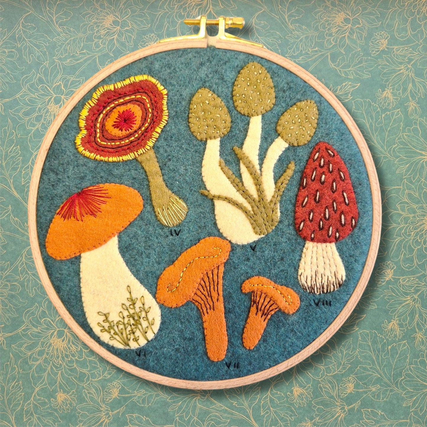 Fungi Felt Applique Hoop Kit