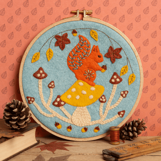 Squirrel Felt Appliqué Hoop Kit