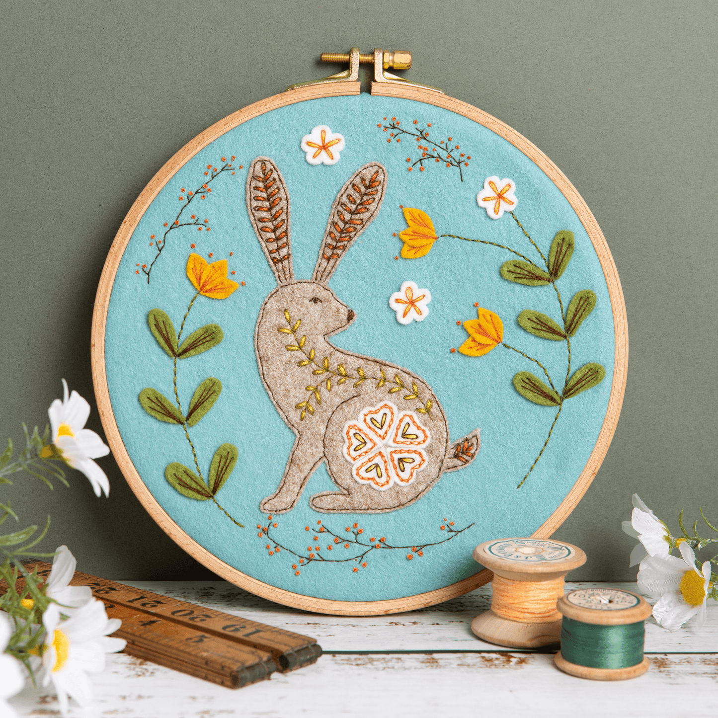 Wild Hare Felt Applique Hoop Kit