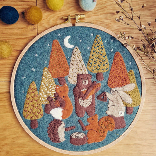 Woodland Melody Felt Appliqué Hoop Kit