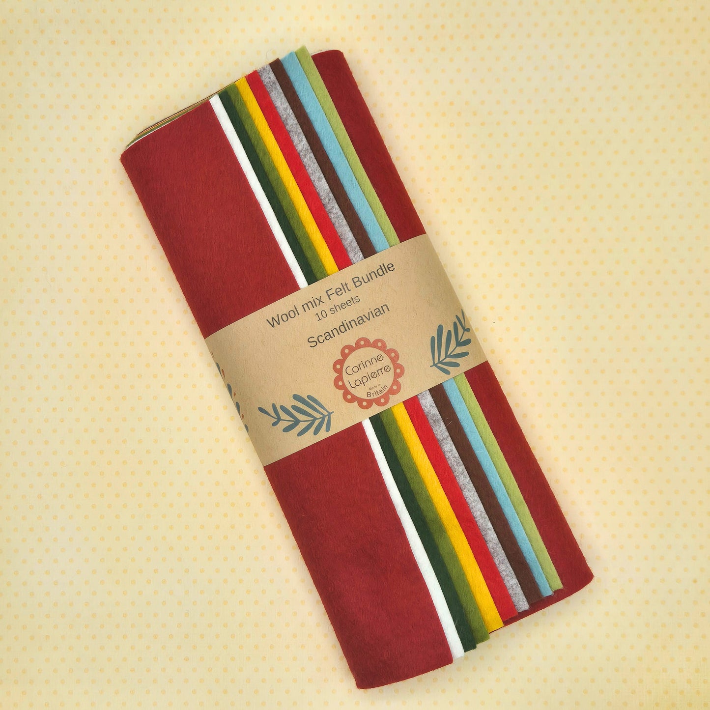Felt Bundle of 10 Assorted 9" Squares